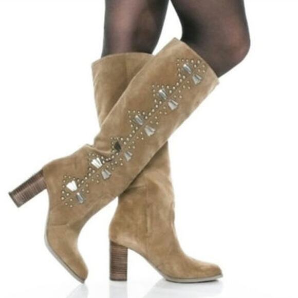 Sam Edelman Oma tan suede knee-high boots size 9.5 - Picture 1 of 9